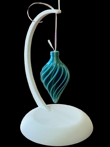 blue swirl ornament