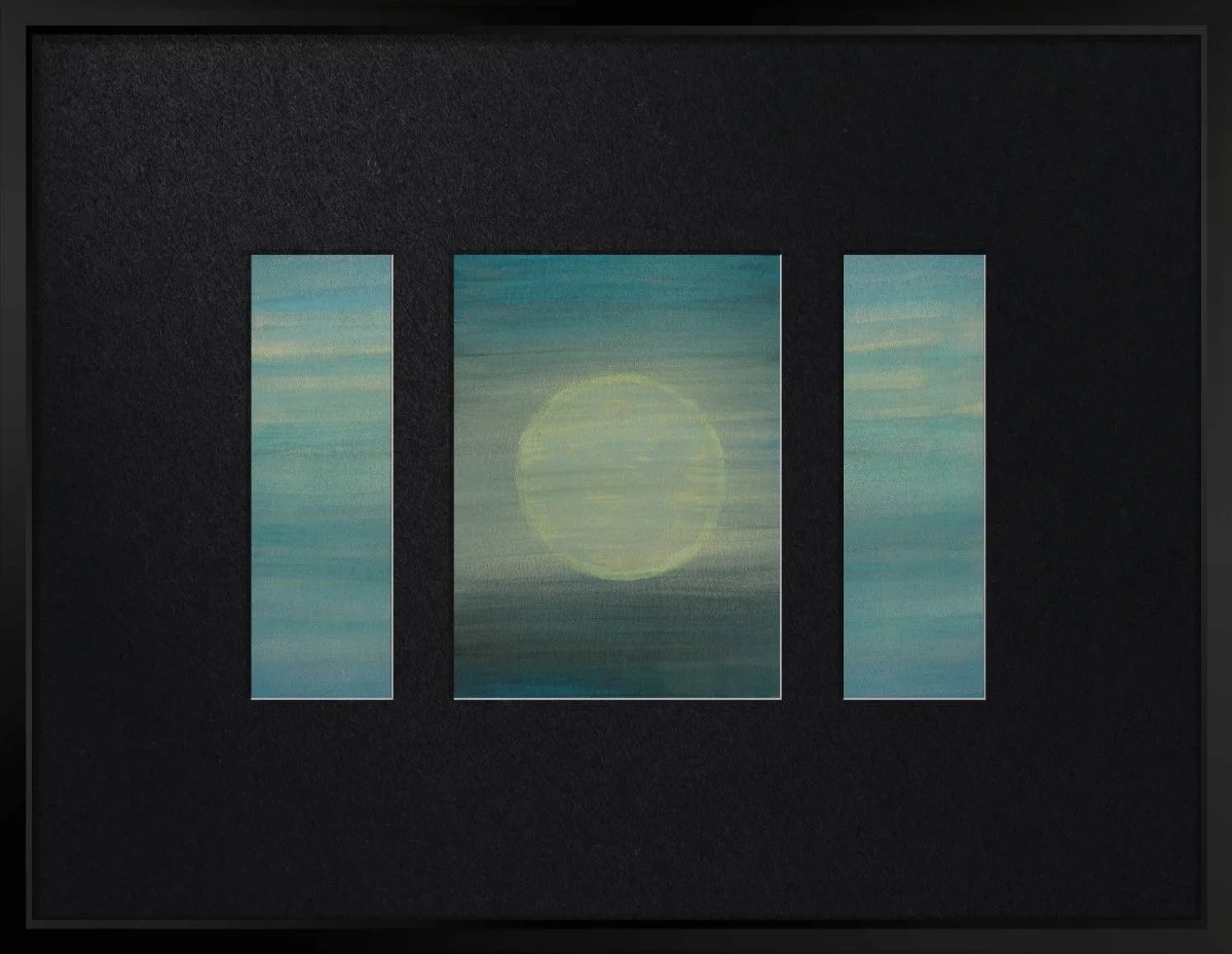 Moon River 1 – Ecoline, Softpastel – Origineel – 33 x 44 cm