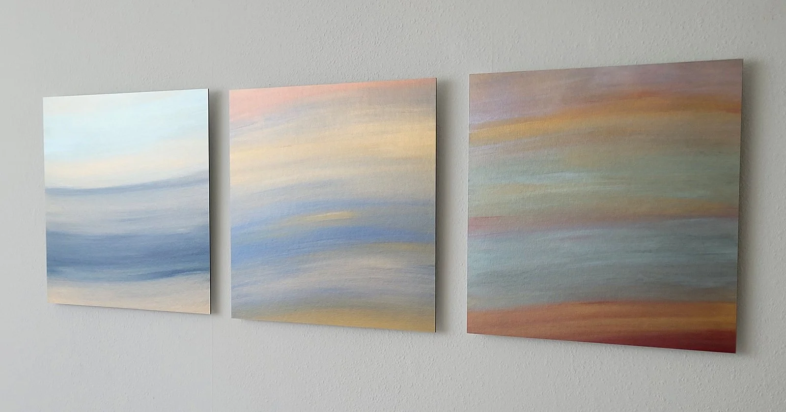 Air 3 – Ecoline, Softpastel, Acryl – Metallic print op dibond – 40  x 40 cm