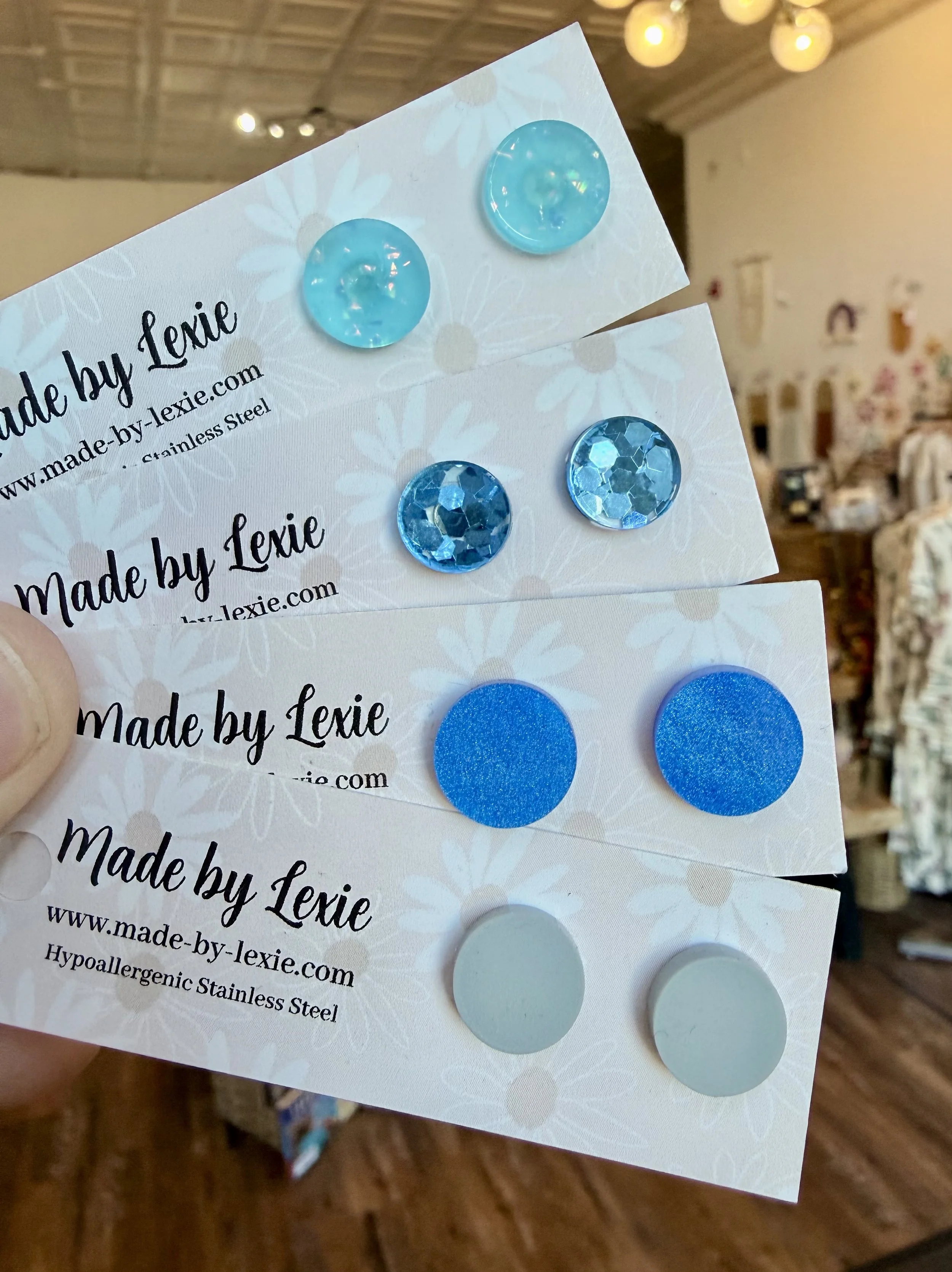 Blue Stud Earrings