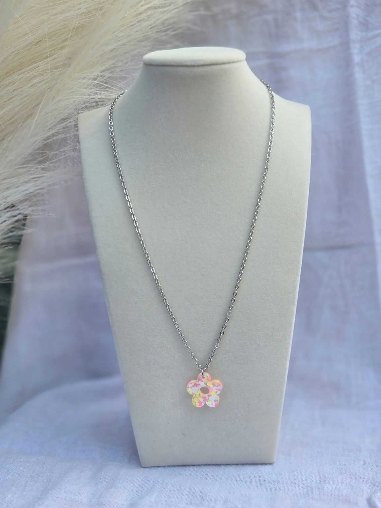 Pink Lemonade Flower Necklace
