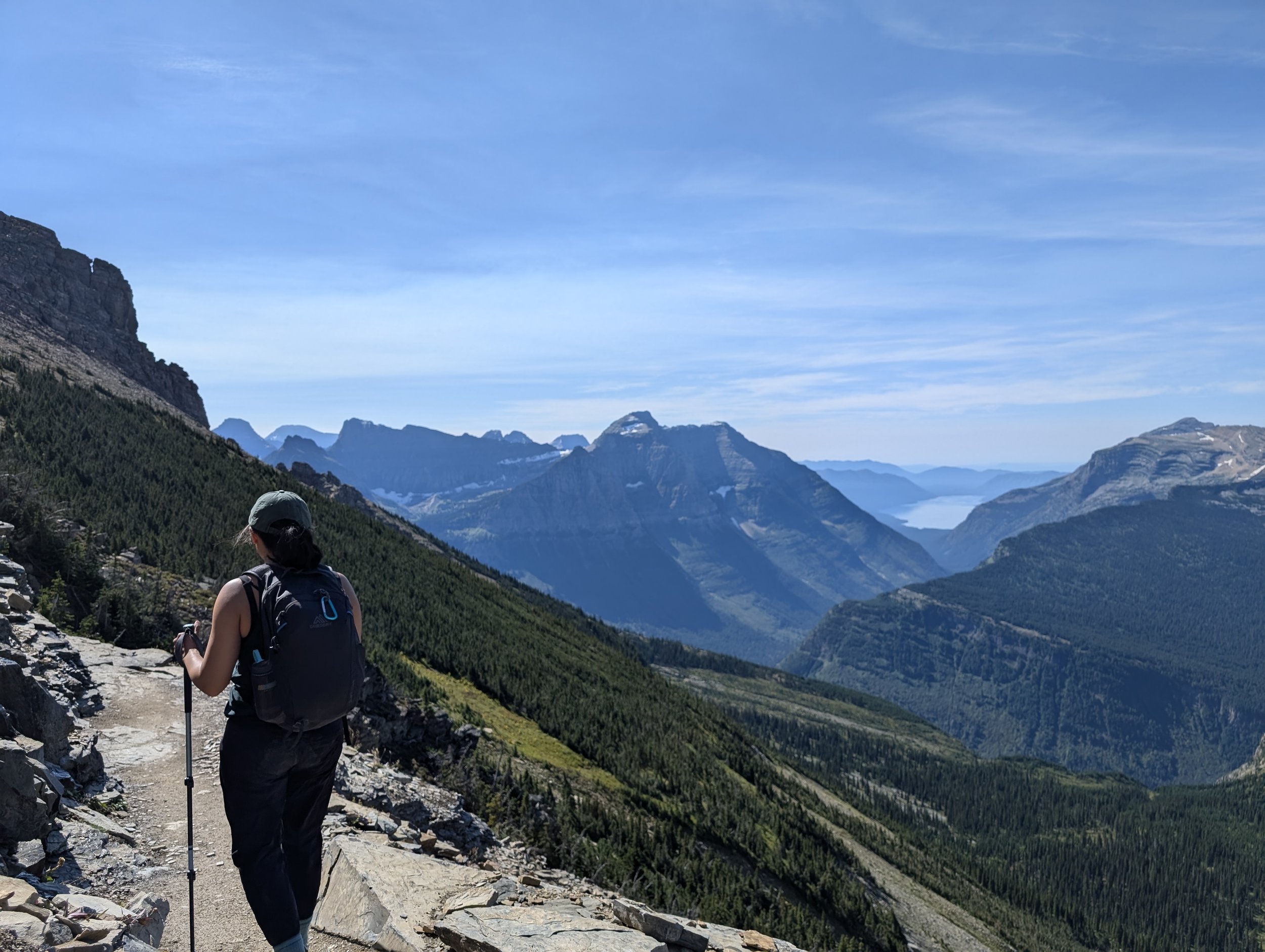 Hiking up to Grinnell Glacier Overlook