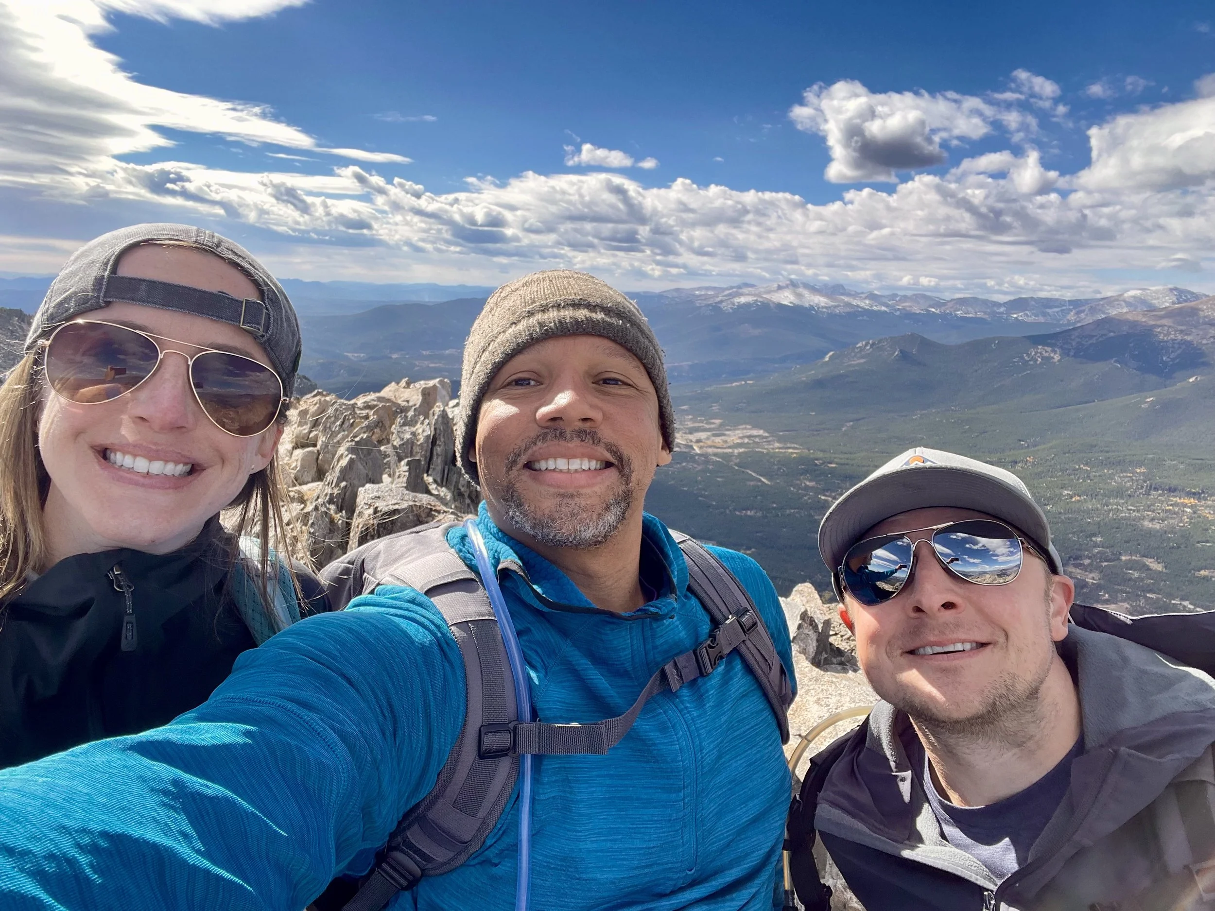  The rest of the crew on top of the Twin Sisters 