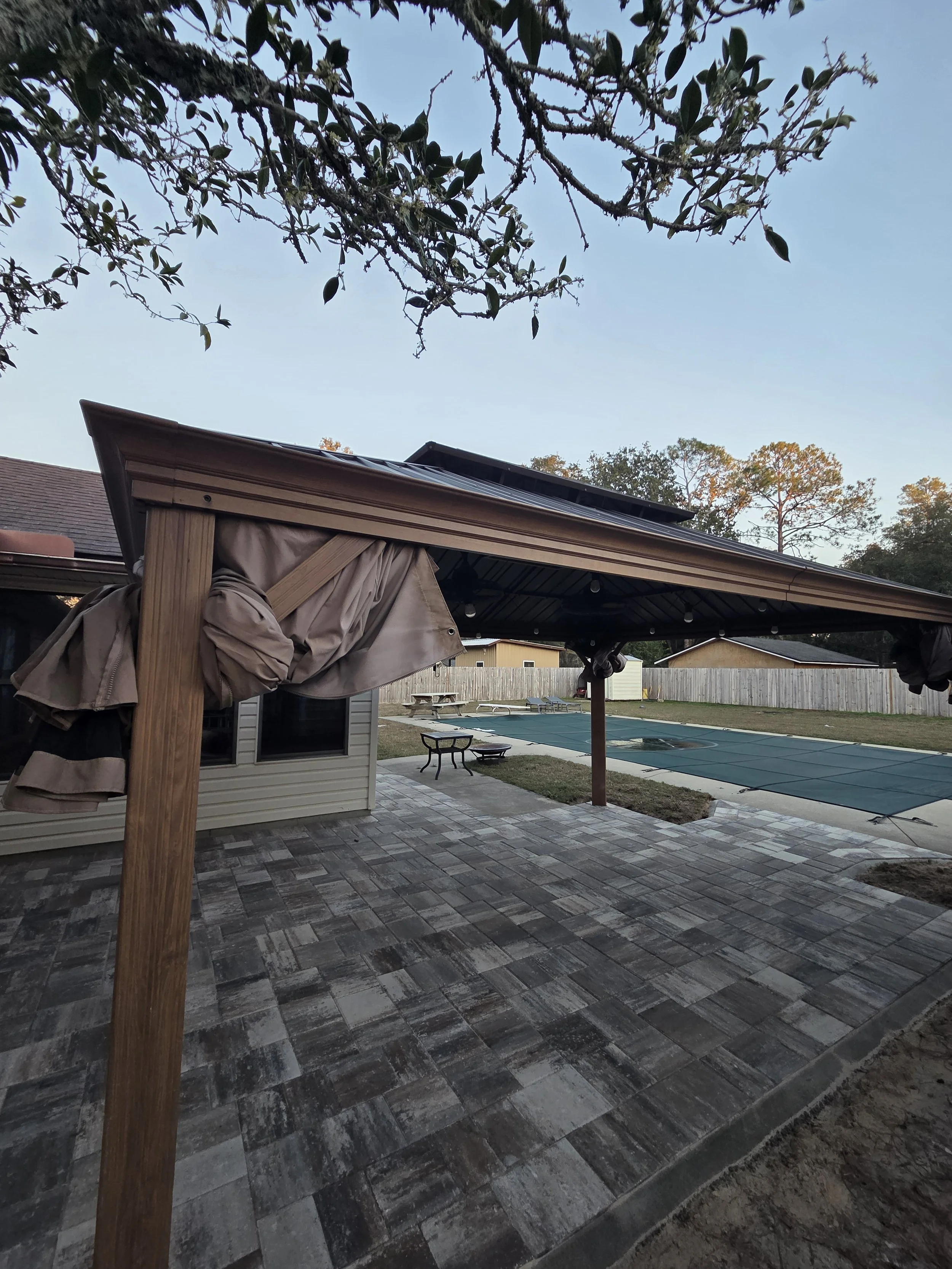 paver patio in tallahassee florida pool deck tremron lions bridge smooth 3 piece