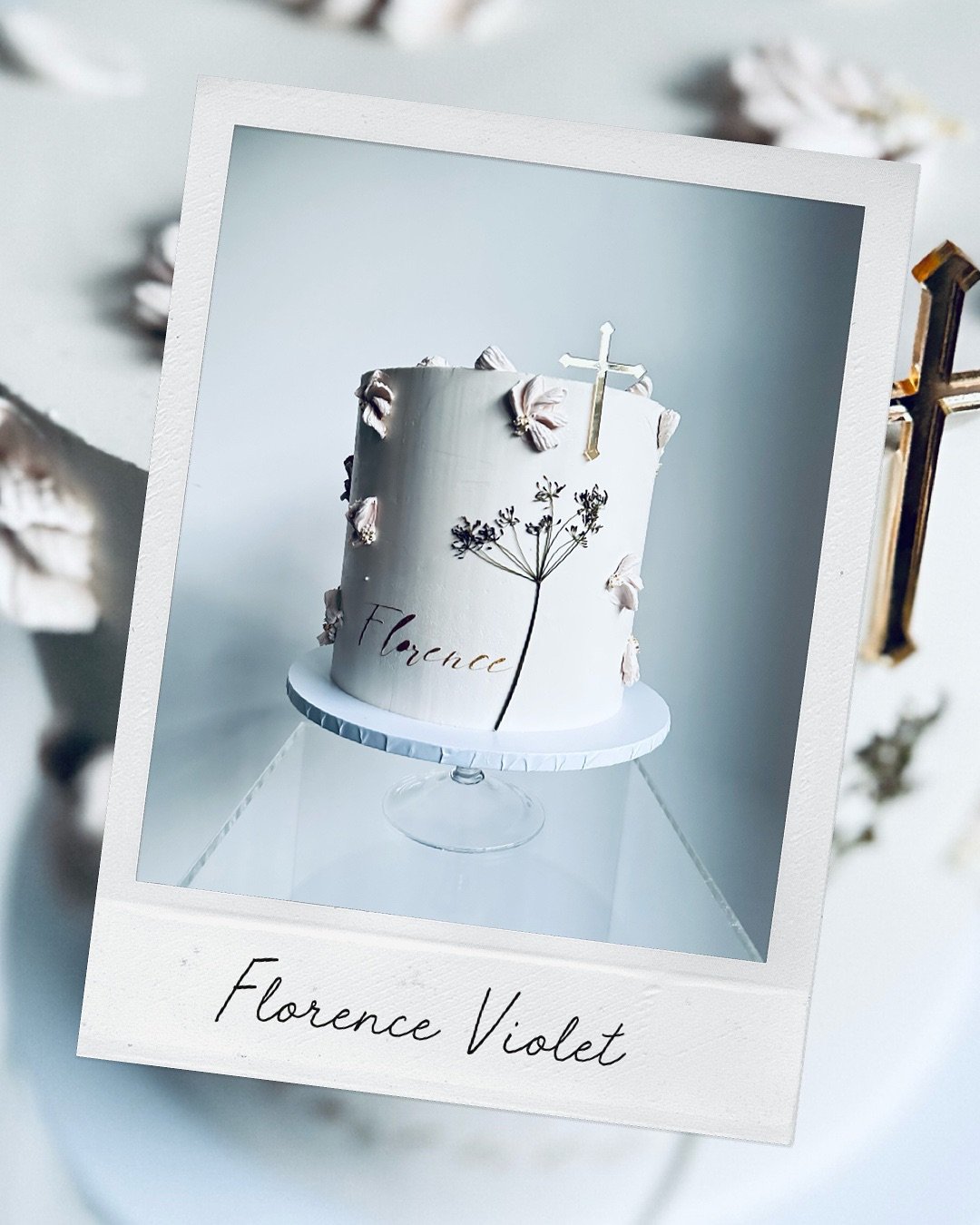 Florence violet  Baptism  30.11.24
 #itsnotjustcake #londoncakedesigner #baptismcakelondon