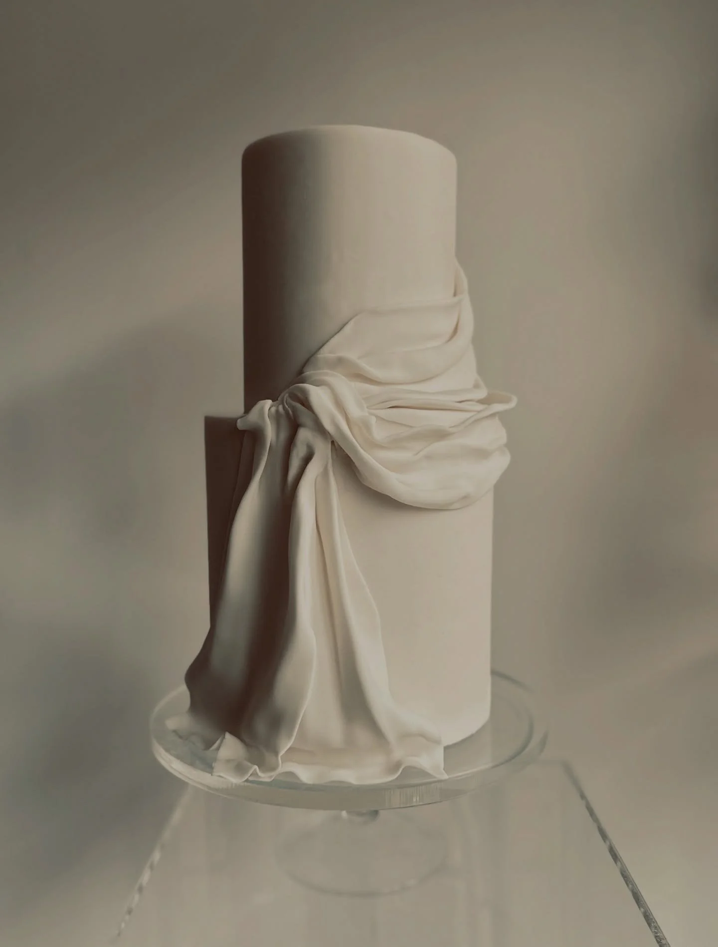 The essence of modern elegance for Emma &amp; Dan 🤍  #weddingcake #drapedcake #itsnotjustcake