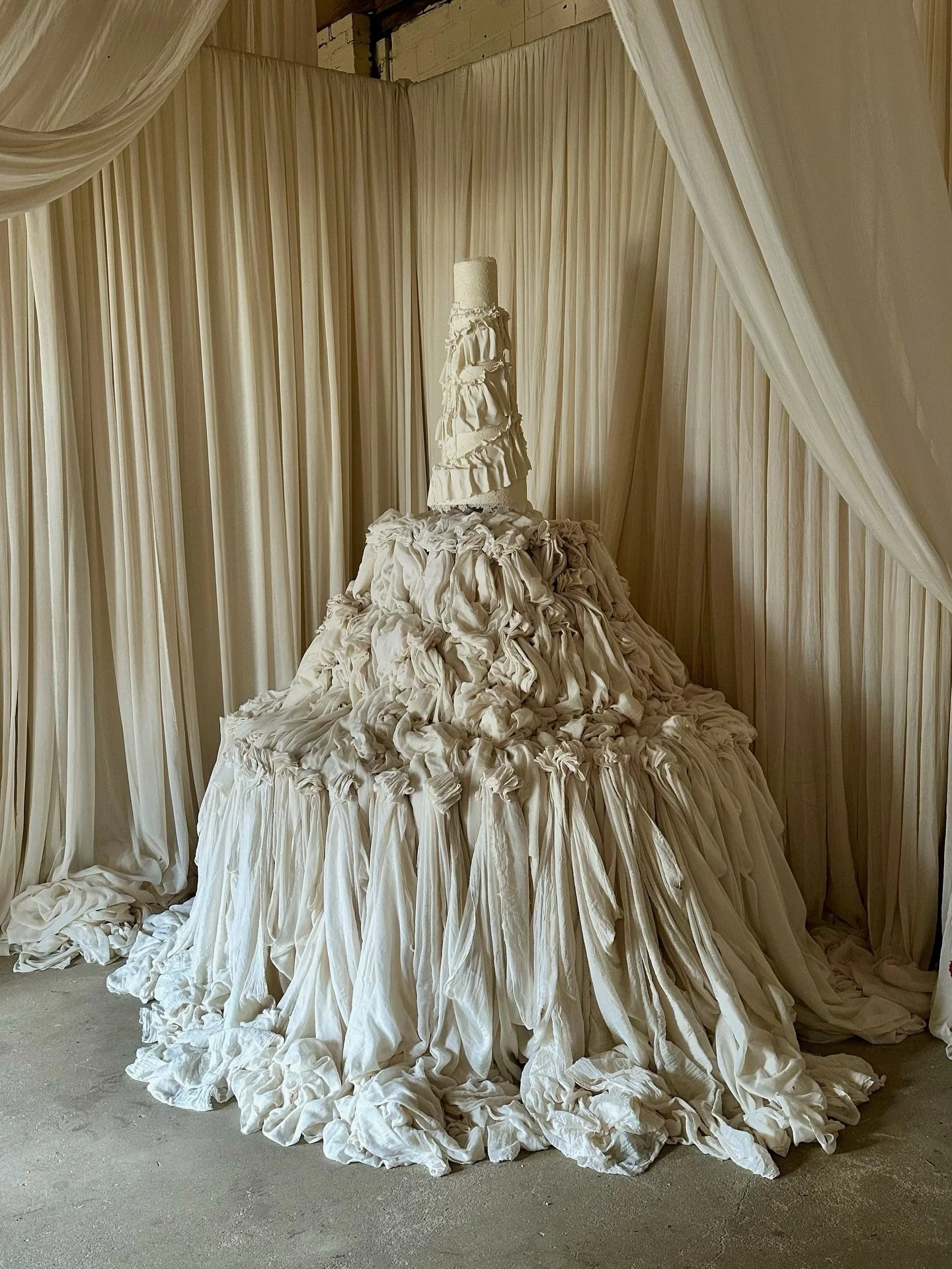 A quiet, almost surreal moment&hellip;

To see my work rest upon this iconic table by Mia Sylvia &mdash; where fabric is gathered and transformed into something entirely its own &mdash; feels beyond anything I could have imagined.

Created within an 