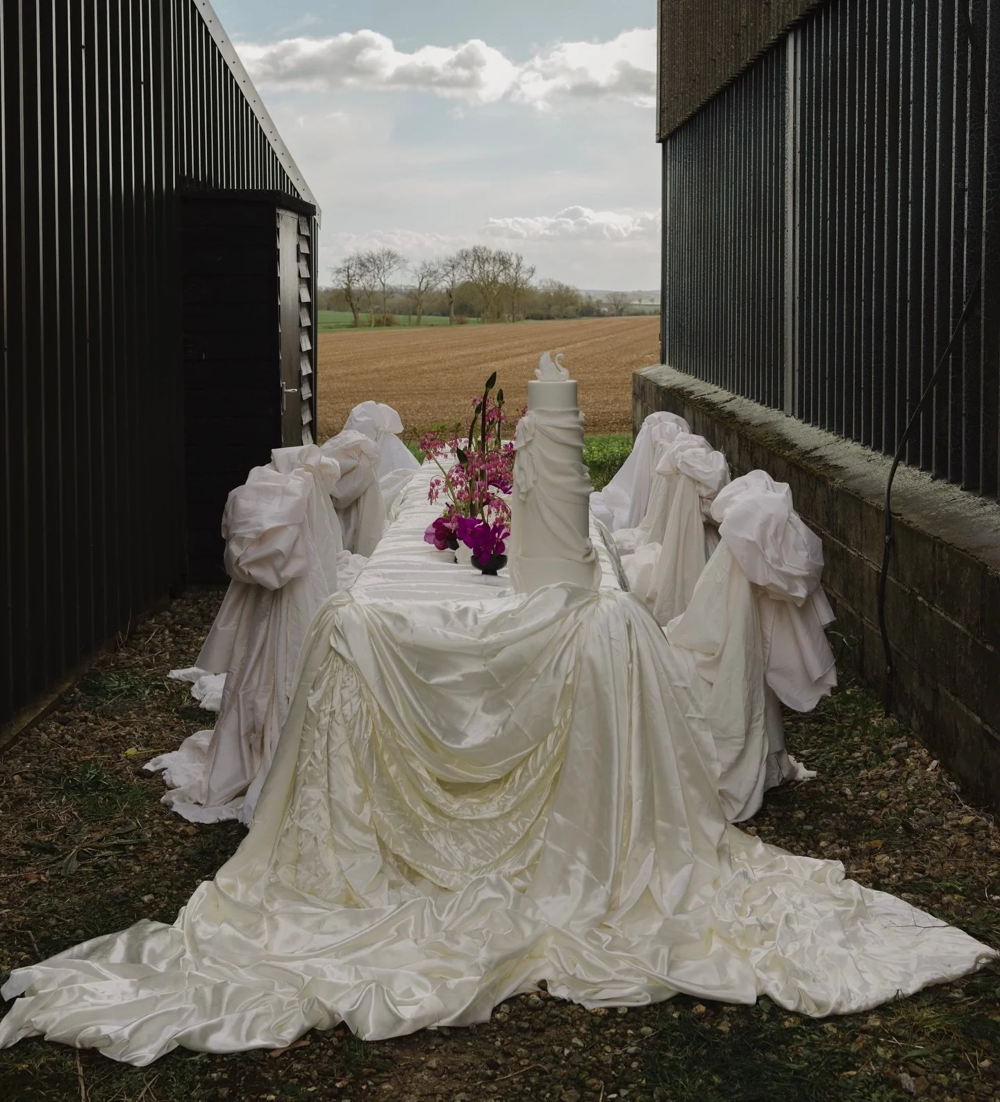 A study in drape and form&hellip;..

Alongside Mia Sylvia
Cake: Justine Campbell-John.