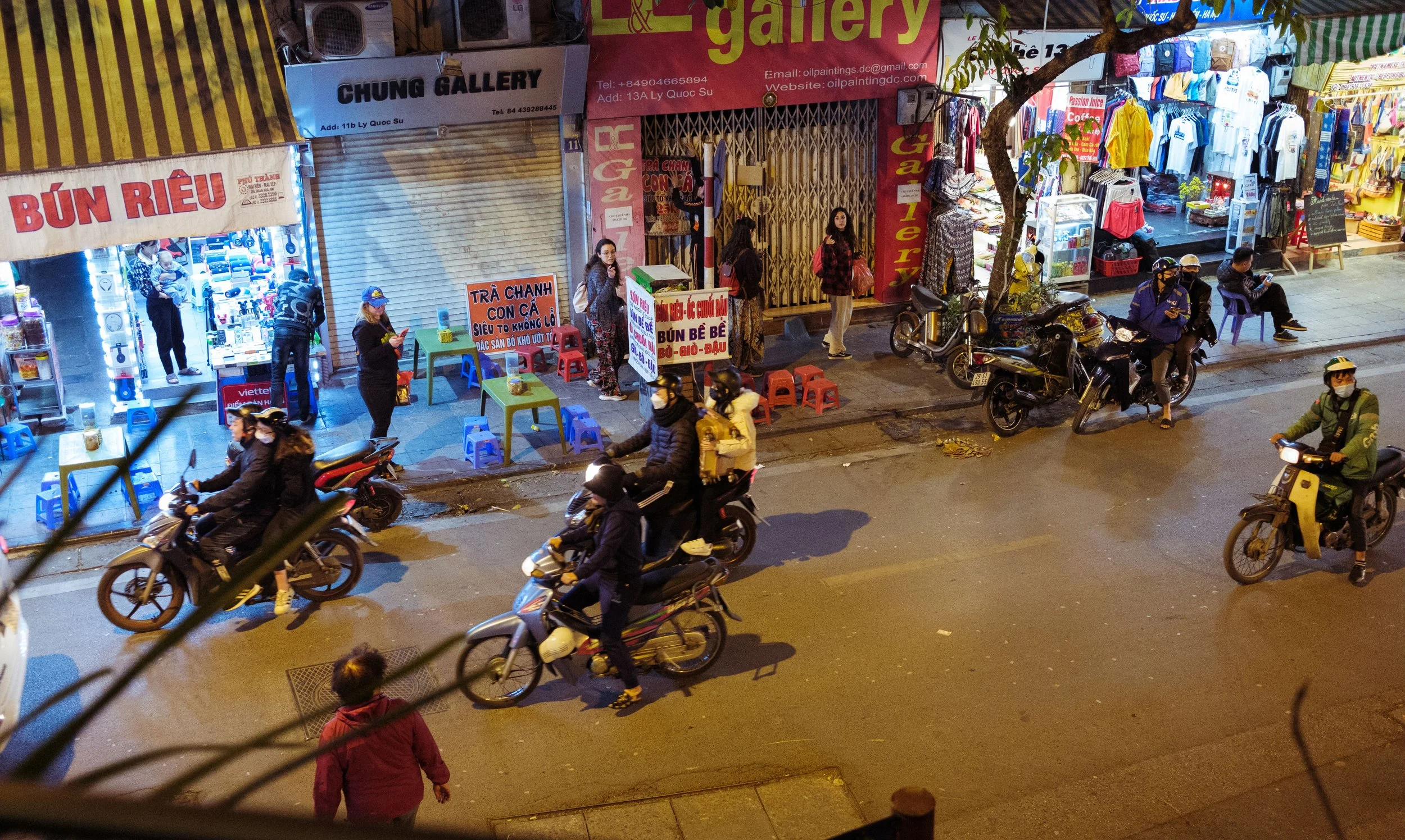Brett navigating the mean streets of Hanoi