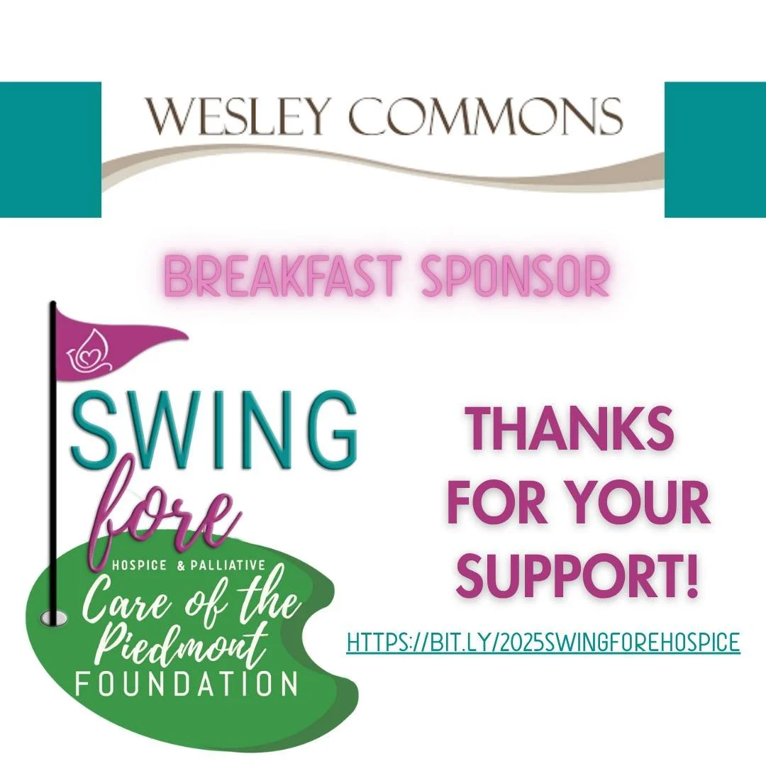 ⛳ A big shout-out to Wesley Commons for joining us as one of our Breakfast Sponsors for our Swing Fore Hospice Golf Tournament! Your generosity helps us bring care and comfort to patients and families in need.

🏌️&zwj;♂️ We&rsquo;ll see you Thursday