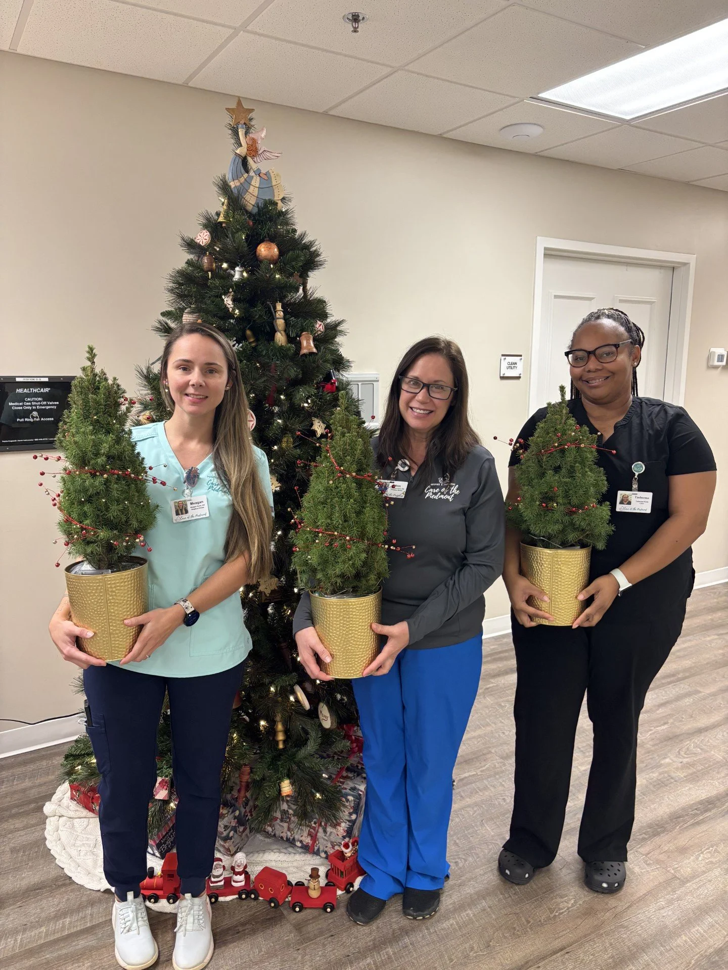 Thank you Park Seed for donating 14 table-top trees to our Hospice House!🎄 We know they will surely bring holiday cheer to our patients and their families during this Christmas season. ❤

 #HospiceCare #HospicePiedmont #CareofthePiedmont #CommunityS
