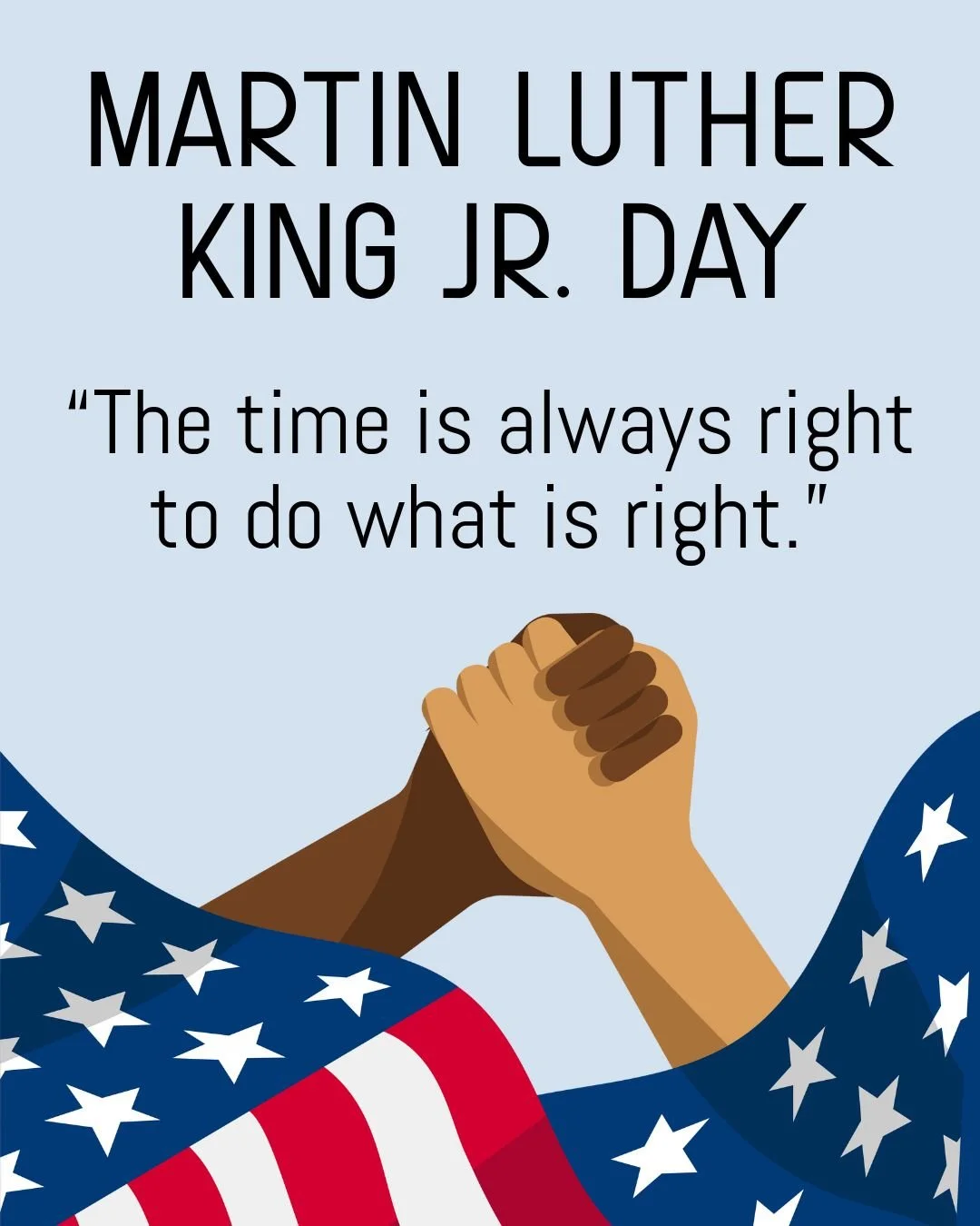 Wishing everyone a Happy Martin Luther King Jr. Day. ❤💙 Compassion is one of our guiding principles here at Hospice &amp; Palliative Care of the Piedmont, and we honor Martin Luther King, Jr. for his commitment to promoting love and equality through