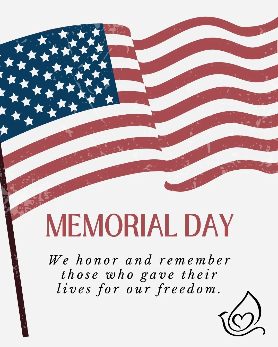 Wishing everyone a Happy Memorial Day from Hospice &amp; Palliative Care of the Piedmont. ❤️💙 Today, we reflect and remember those who gave their lives for our freedom. 

#HospiceCare #HospicePiedmont #CareofthePiedmont #MemorialDay #GreenwoodSC #Up