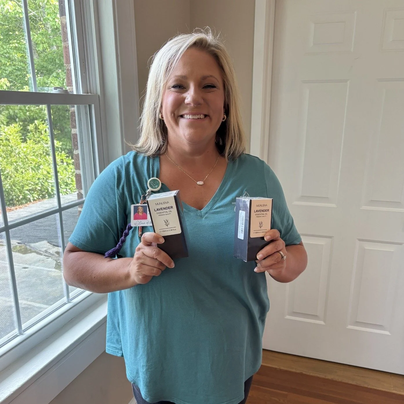 Thank you Magnolia Manor Greenwood for donating essential oils to our Hospice House! 🌿 Maintaining a calm and relaxing environment for our patients and their families is very important to us; we know the scent of lavender will provide just that! Tha