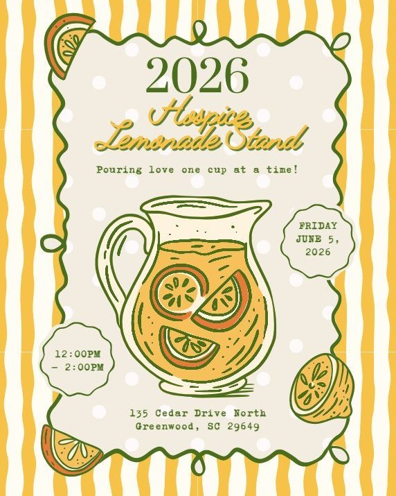 🍋 Tomorrow is the day! 🍋

Don't miss Pat &amp; Wells' Annual Lemonade Stand benefiting Hospice &amp; Palliative Care of the Piedmont!

Join us Friday, June 5, from 12:00&ndash;2:00 PM and help these amazing young fundraisers reach their 2026 goal o