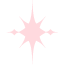 Pink star-shaped sparkle or burst