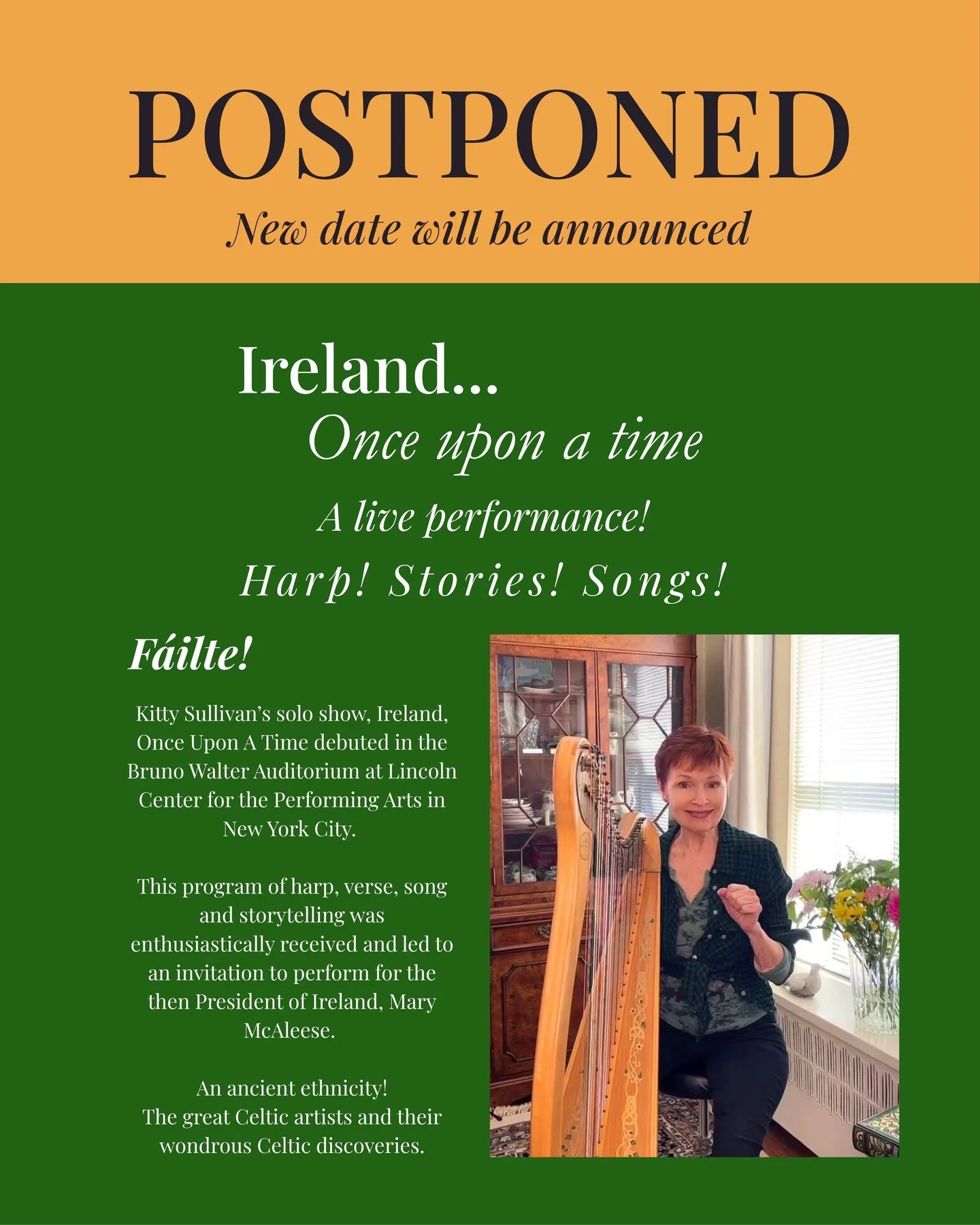 We had to postpone tomorrow's performance. We're looking forward to a new date! Stay tuned!