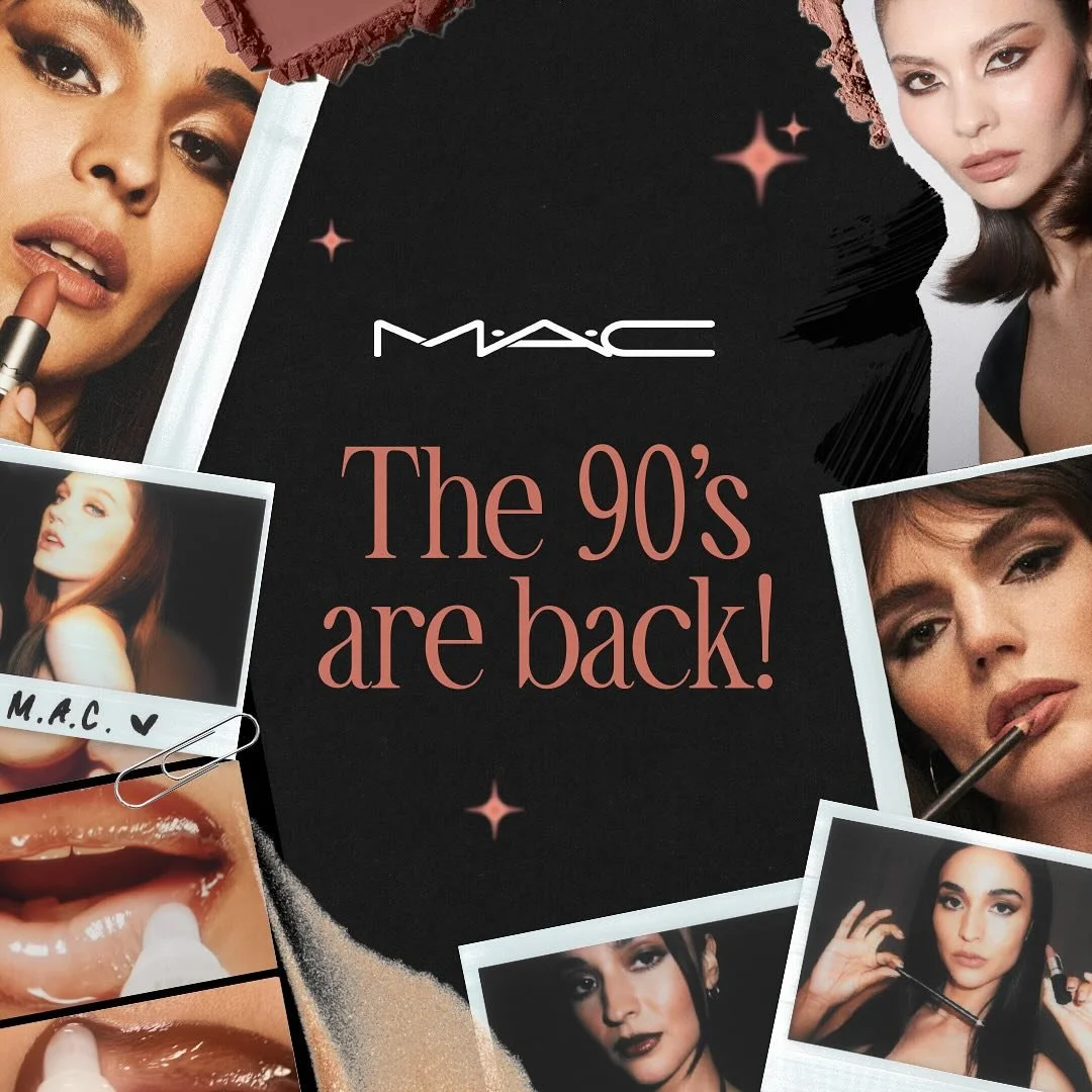 90&rsquo;s fever 🖤 Propuesta gr&aacute;fica &amp; aplicaci&oacute;n en packaging y redes sociales para el hotsale de @maccosmeticsarg 🖤