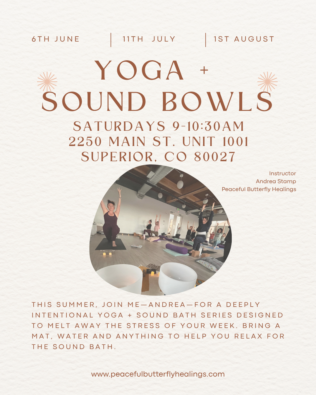 Yoga + Sound Bowls with Andrea