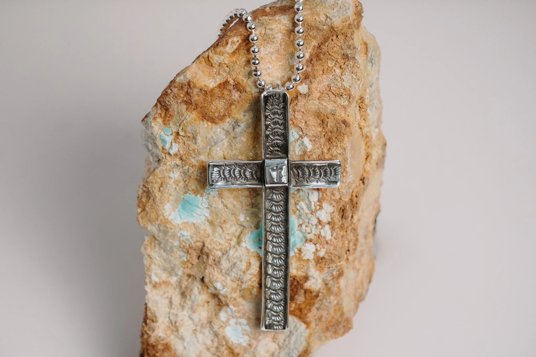 Elegant Unisex Cross Pendant with Ball Chain