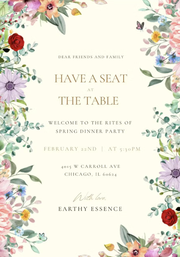 Eye and Earthy Esecce presents - Have a Seat at The Table