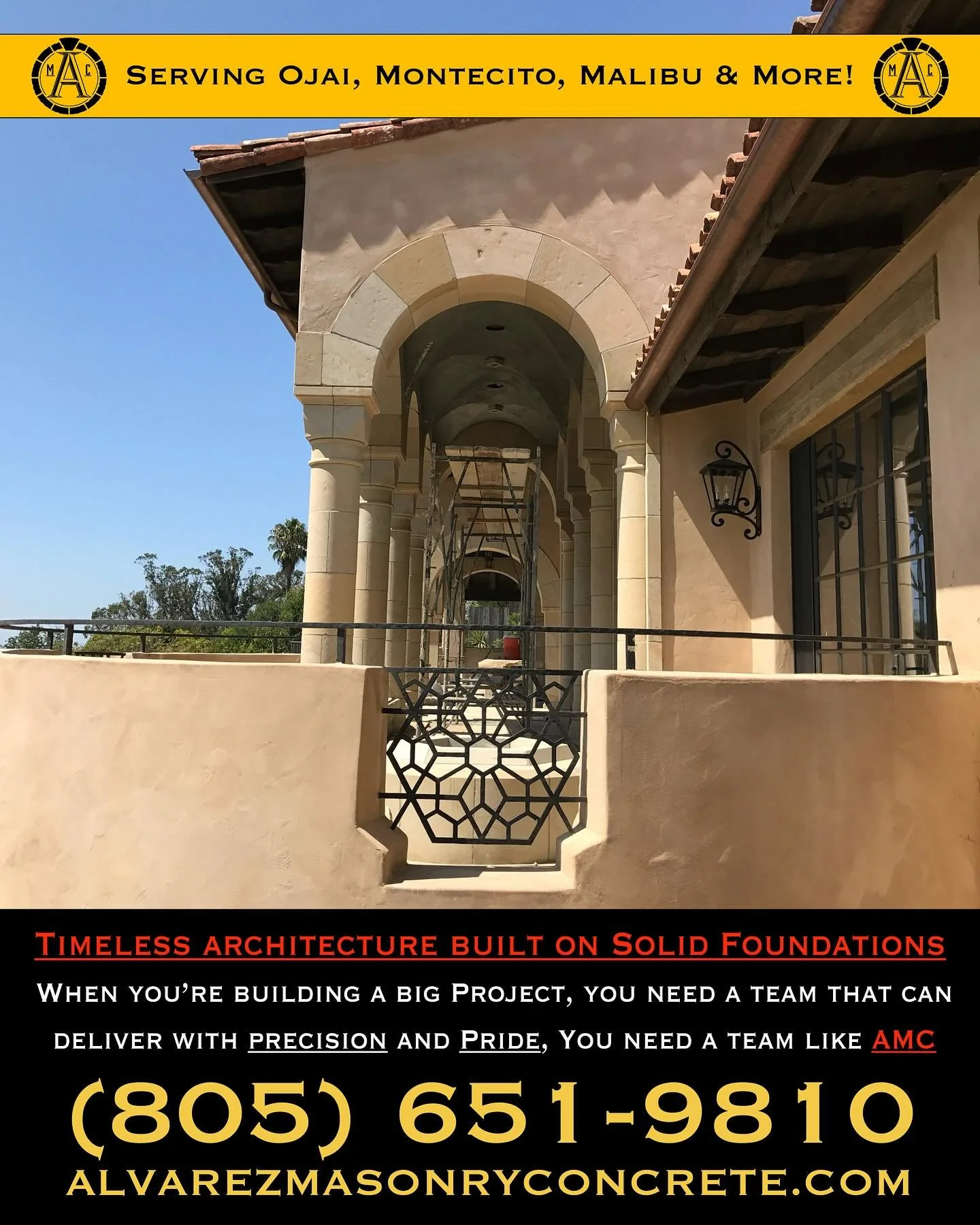 Classical Architecture, Spanish Revival, Architectural design. We do it all. See why construction is more than just building #concrete #construction #concretecontractor #montecito