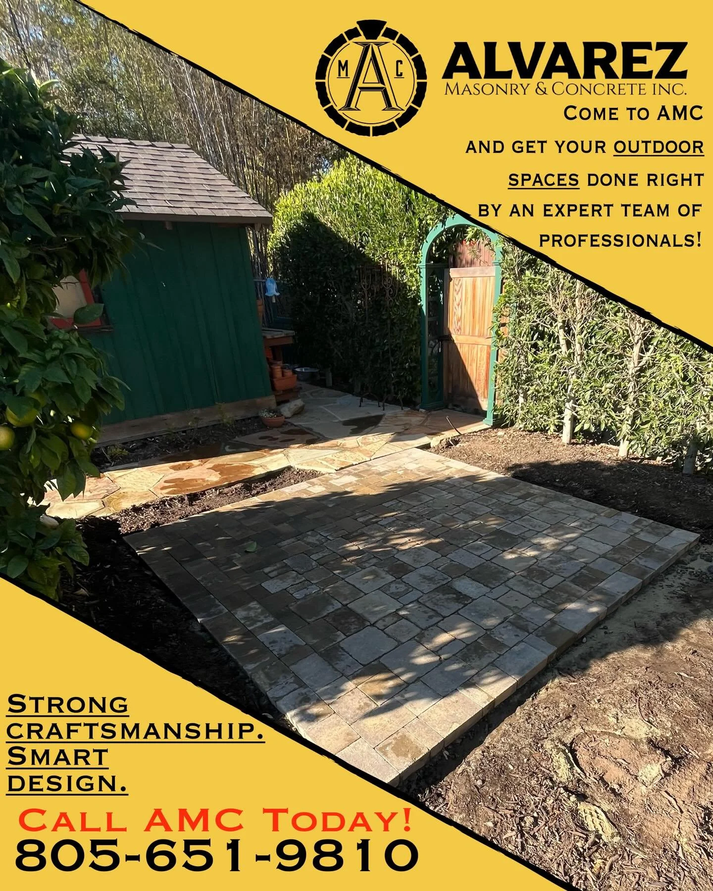 Transform your outdoor spaces the right way. BUILT STRONG, BUILT TO LAST, BUILT BY AMC #concretecontractor #concrete #construction #montecito
