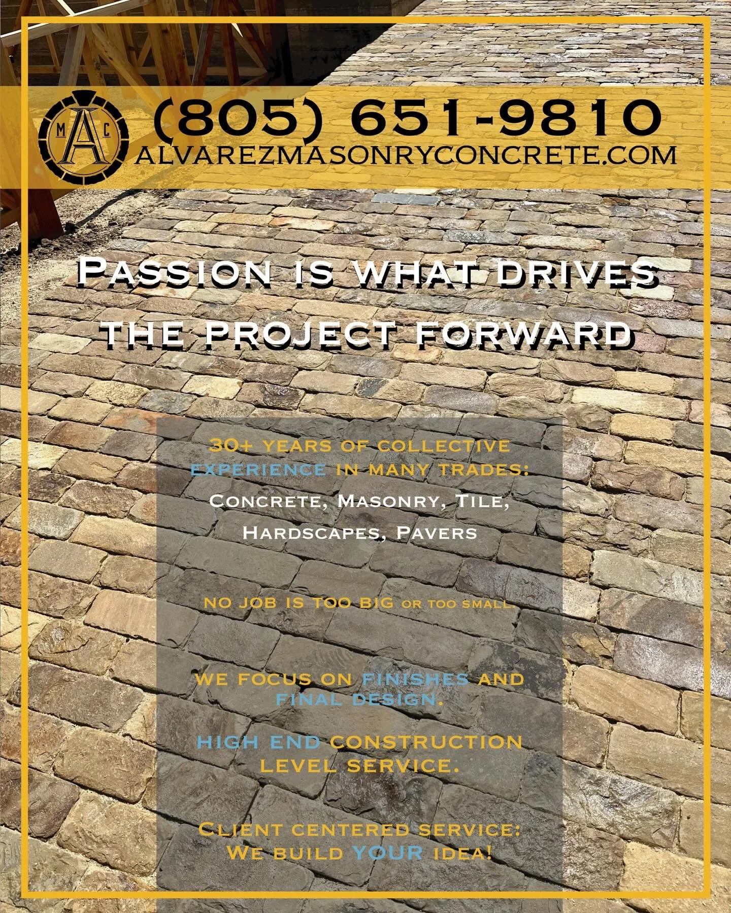 Passion is more important than muscle. Check out our portfolio on our website to see how passion translates to the finished product