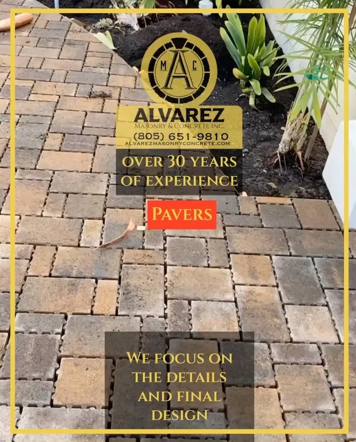 Pavers can upgrade your space but the details can make or break your project. We focus on the details and final design! #concrete #construction #concretecontractor #montecito