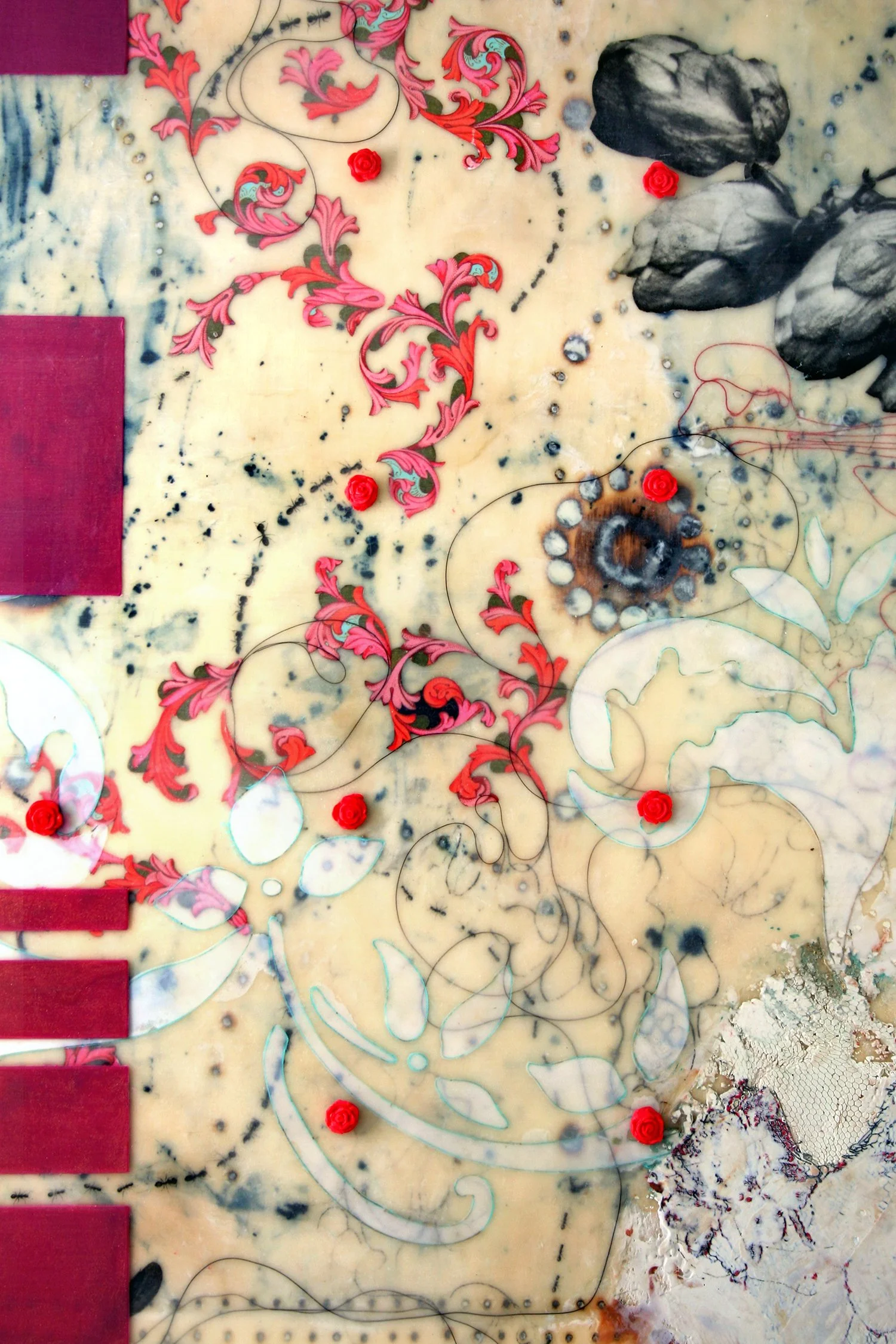 Drawing with Horsehair in Encaustic