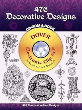 476 Decorative Designs (Dover Electronic Clip Art) (CD-ROM and Book) Paperback – by John Leighton