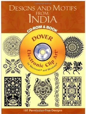 Designs and Motifs from India CD-ROM and Book (Dover Electronic Clip Art) Paperback – by Marty Noble