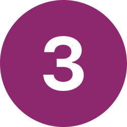 Purple circle with the number 3 in the center