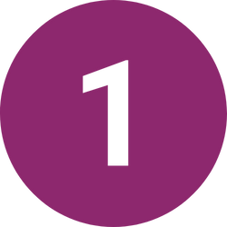 Purple circle with the number 1