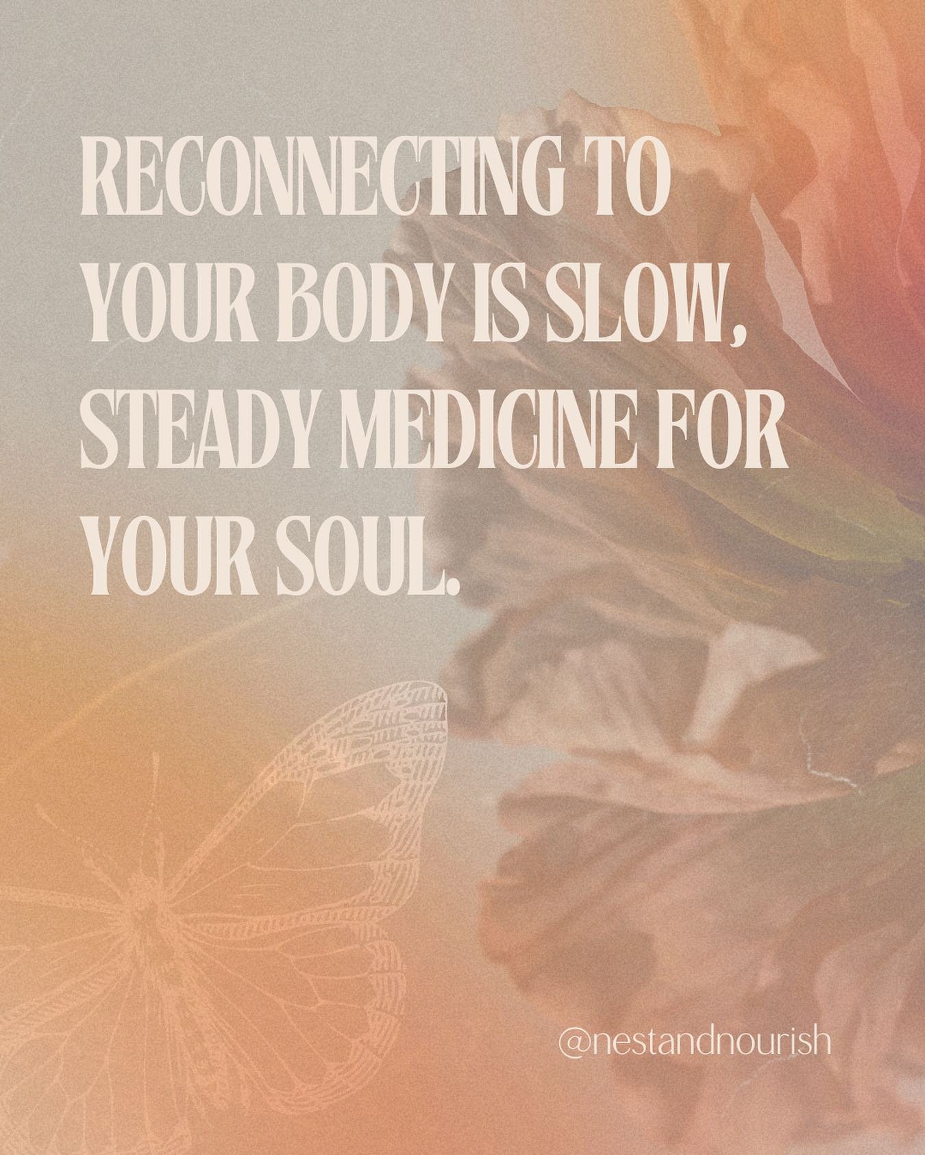In our fast paced world all we want is quick fixes and instant results. But when it comes to healing trauma, reconnecting to your body and befriending your nervous system, the key is a sllloowwwww steady pace. Little sips of a new experience at a tim