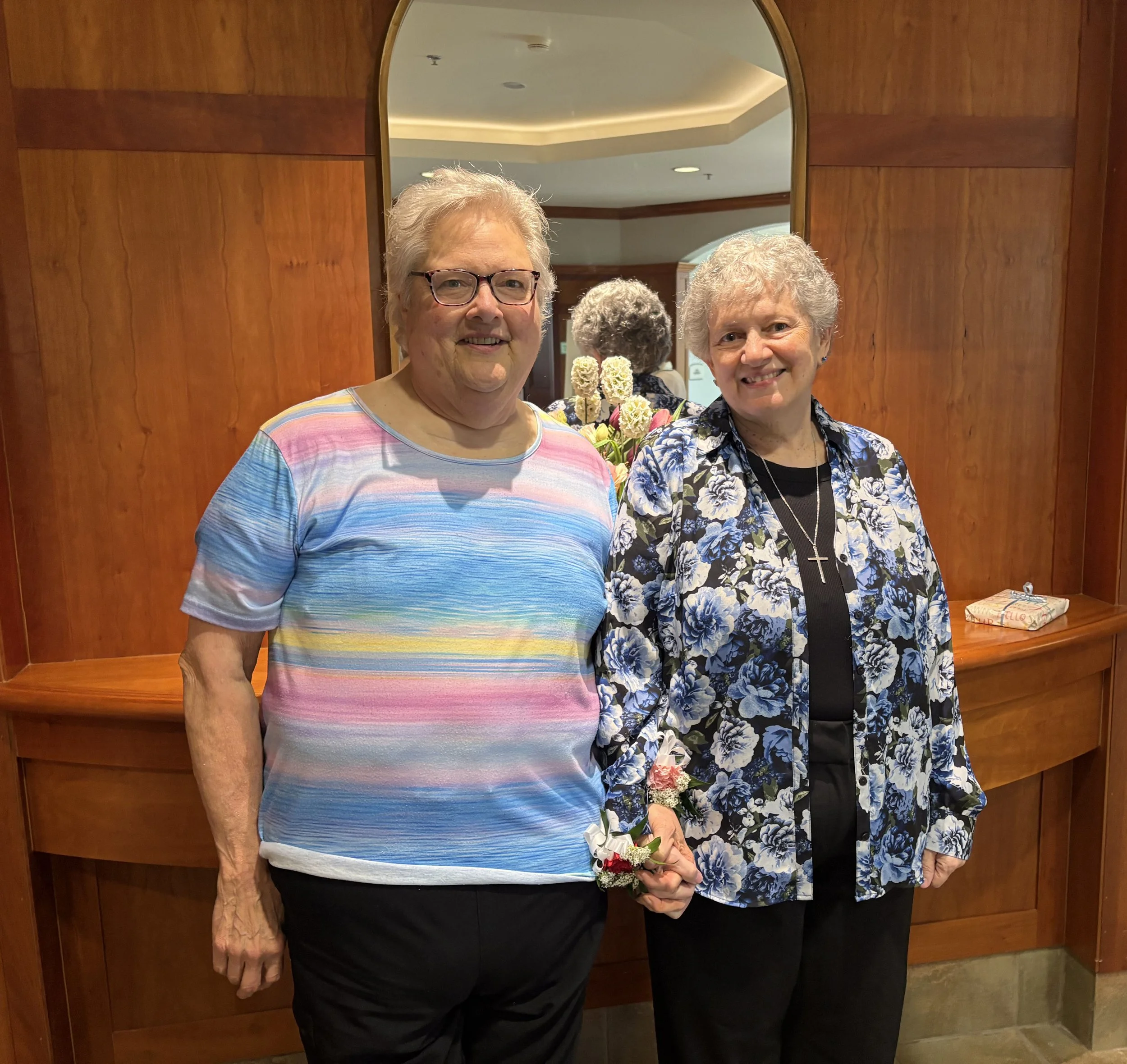 50 Years (l-r): Sisters Chris Wagner and Pat McDermott