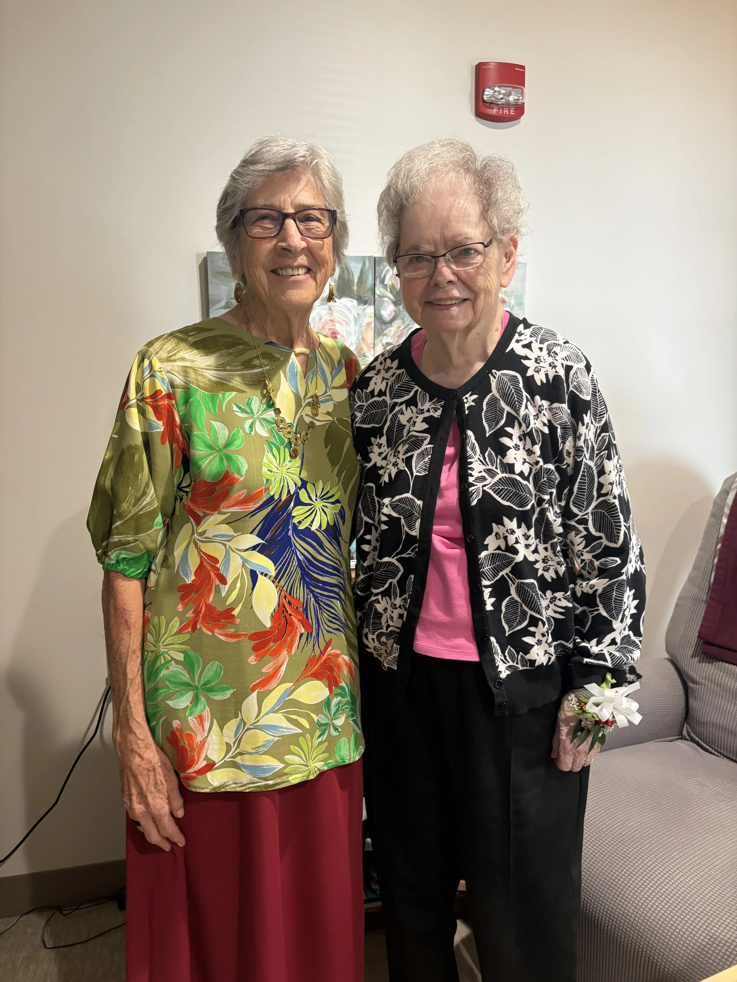 Sister Marlena Roeger with Sister Yvonne Blind who is also celebrating 70 years as a Sister of Saint Joseph