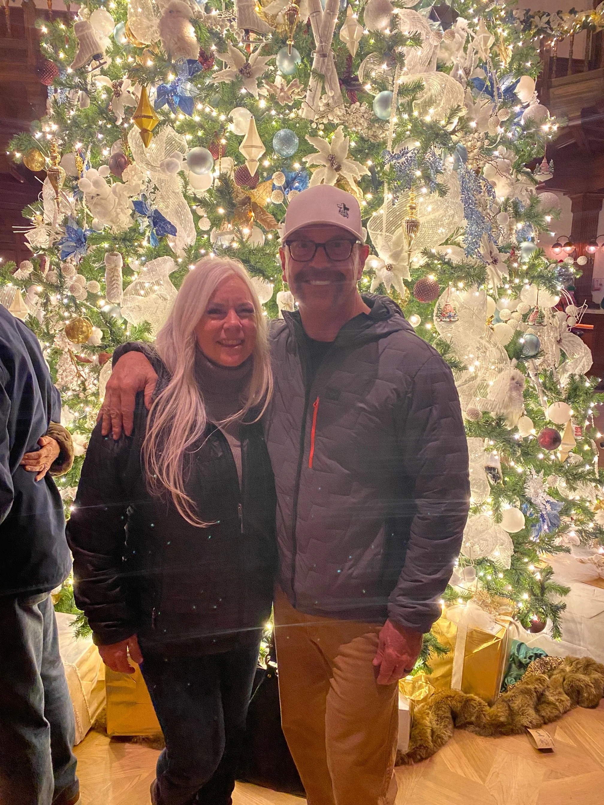 Julie and I at Hotel Del Coronado Christmas 2022