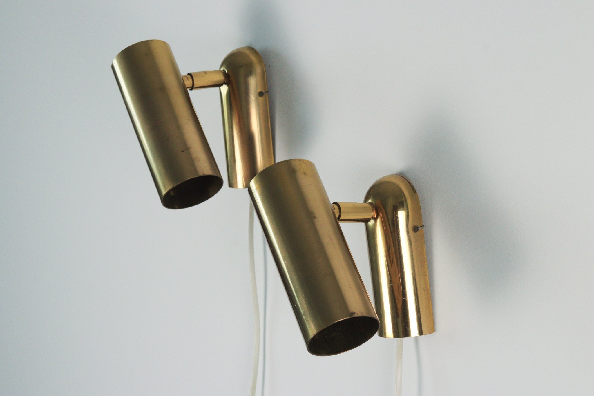 BRASS WALL LAMPS, 1960s