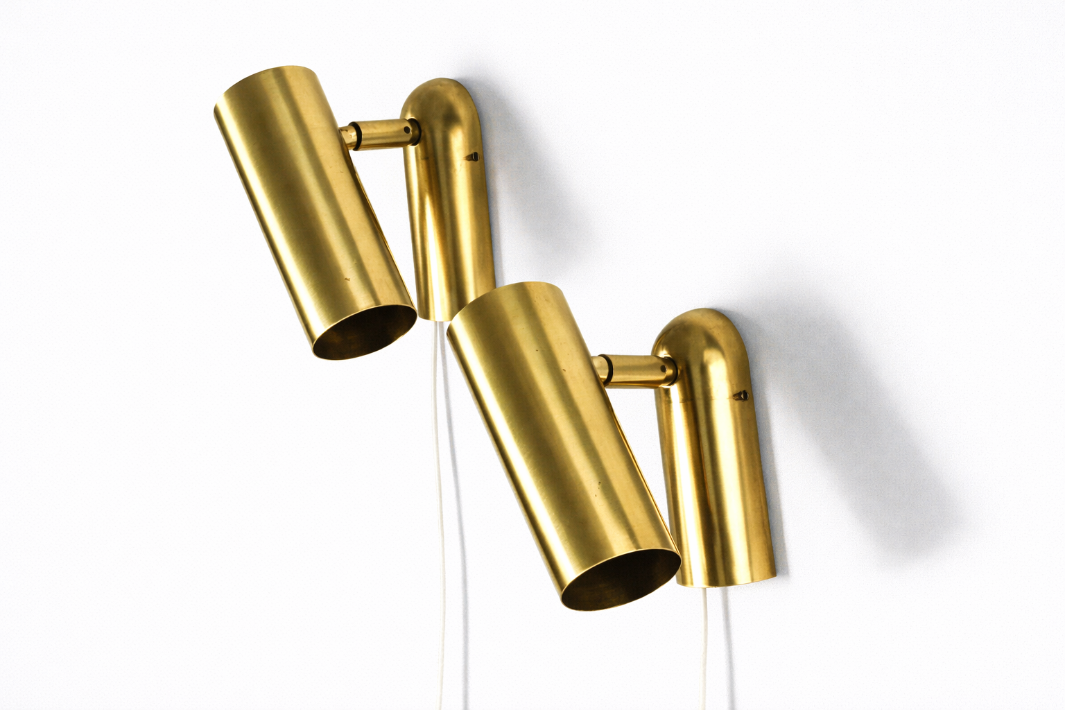 BRASS WALL LAMPS, 1960s