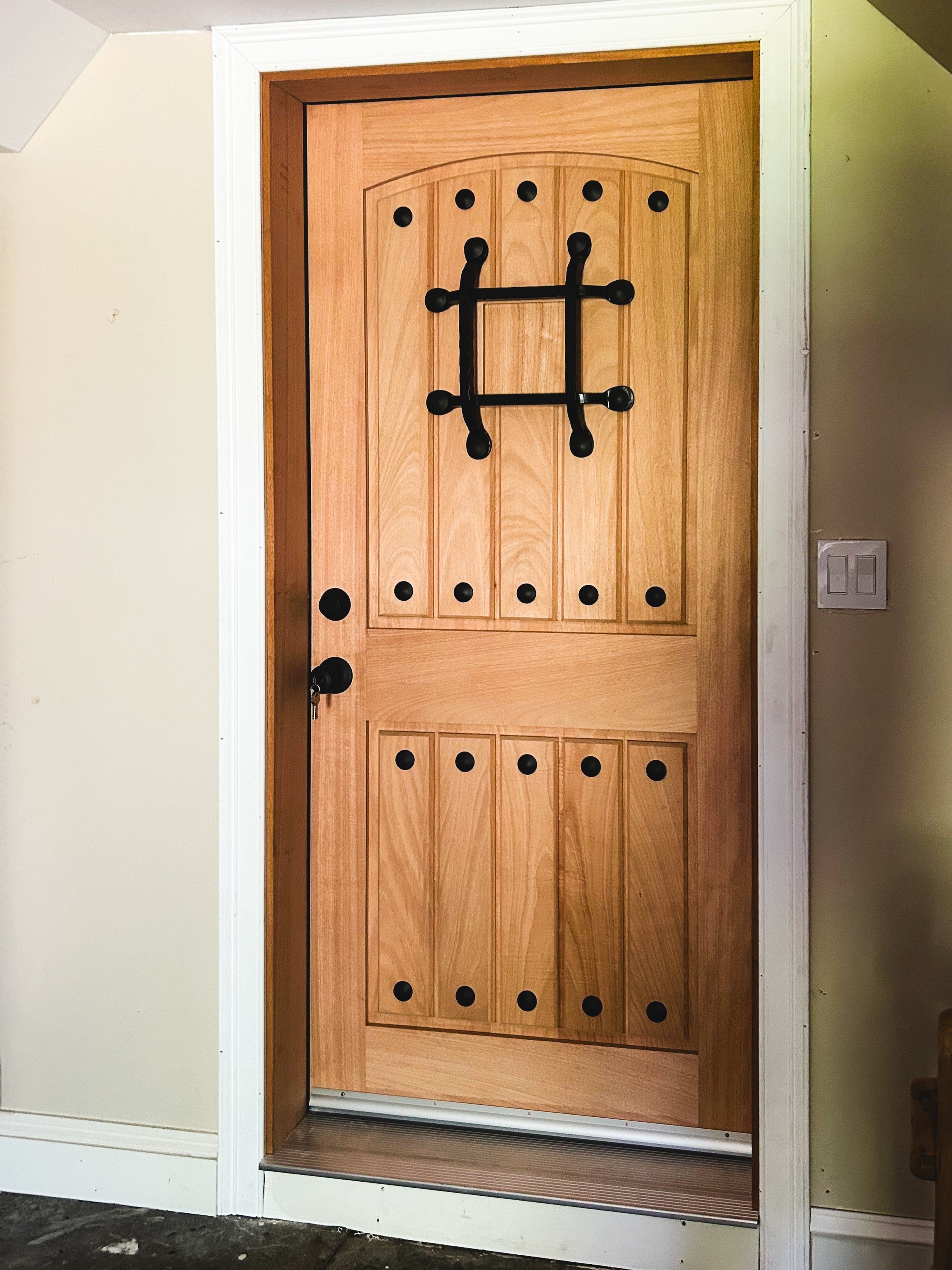 Mahogany door install