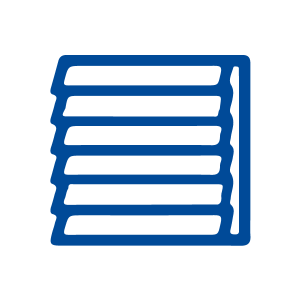 Blue Siding Line Art Icon