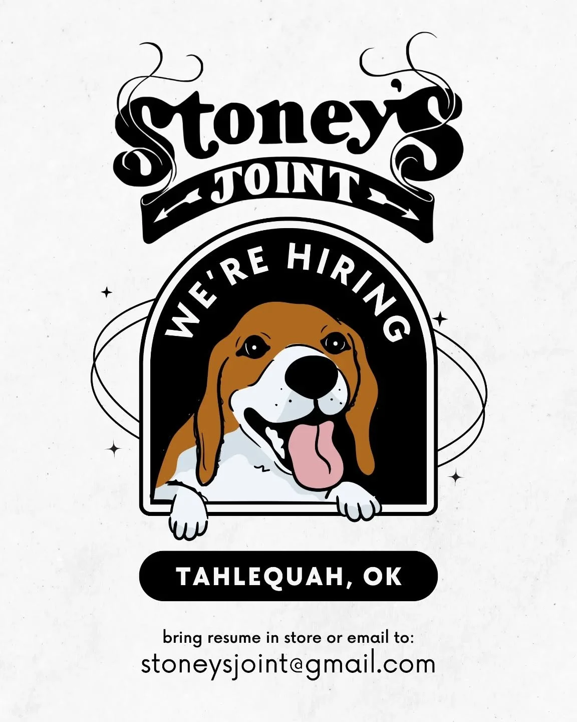 Stoney's Joint is looking for a few good people to join our family! If you have a passion for all things cannabis and live in Tahlequah, we might have a spot for you!

We're hiring for multiple positions. To apply, please bring your r&eacute;sum&eacu