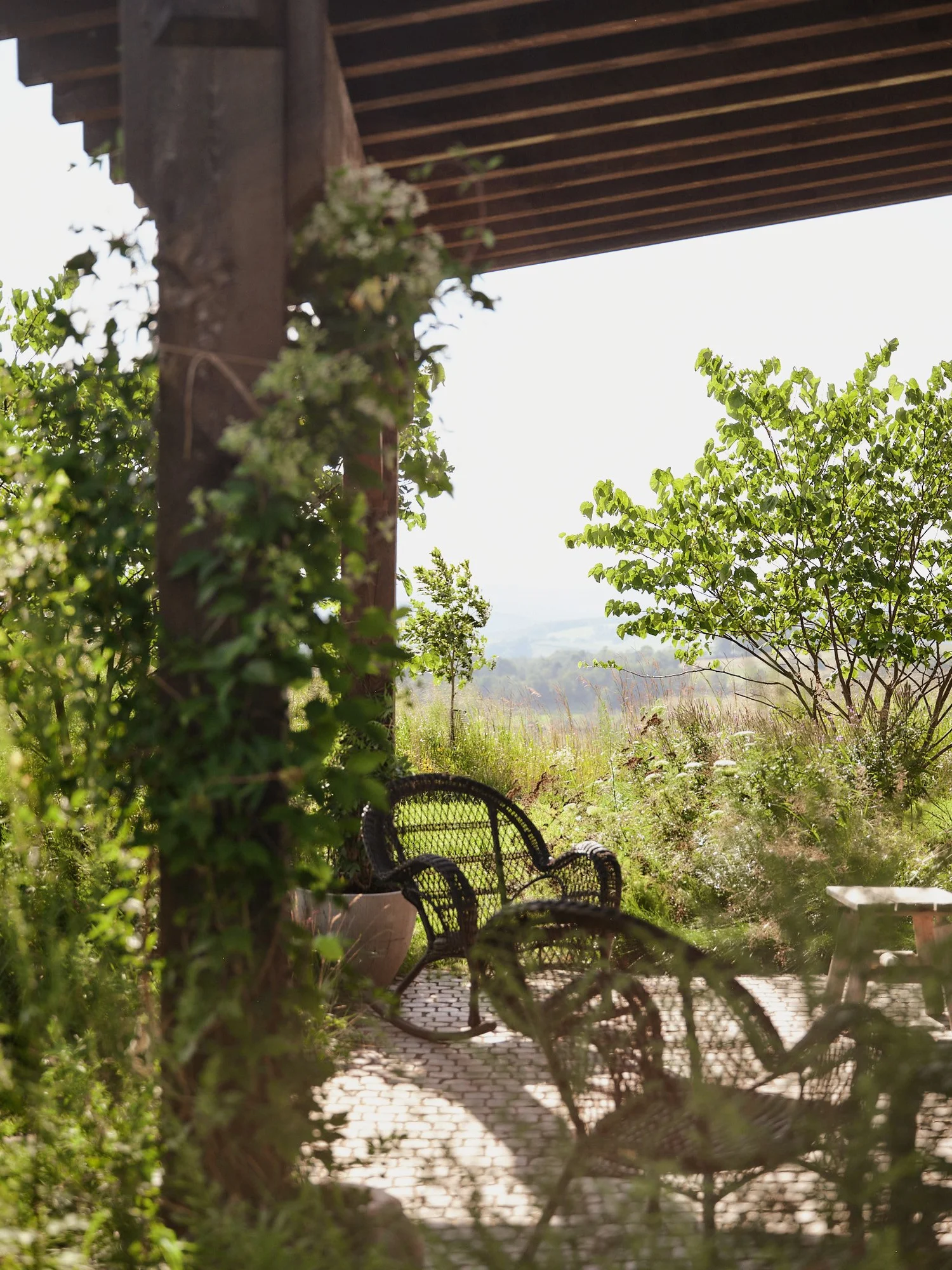 The pergola and the valley beyond
