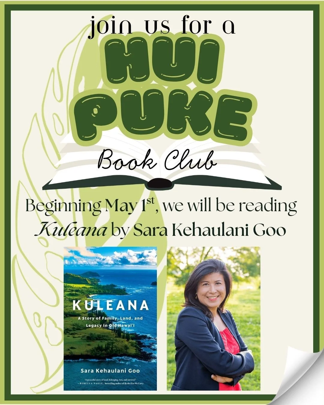 We&rsquo;re starting something new 📚✨ Introducing Hui Puke, our virtual book club, kicking off May 1 with Kuleana by Sara Kehaulani Goo 🤍

No meetings. No deadlines. Just community and connection, on your own time, in your own way.

Each Friday, we
