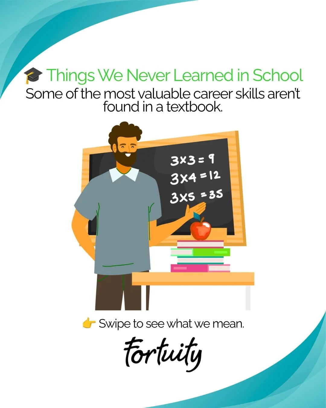 🎓 Things We Never Learned in School

School teaches us a lot of important things, but some of the most valuable skills are learned through real-world experience.

Skills like:
💬 Communicating with confidence
🎧 Active listening
⏰ Managing prioritie
