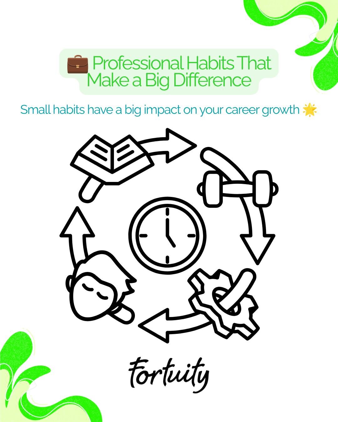 💼 Professional Habits That Make a Big Difference

Career growth isn't always about major accomplishments.

Often, it's the small habits you practice every day that make the biggest impact.

✅ Be on time
✅ Communicate clearly
✅ Follow through
✅ Stay 