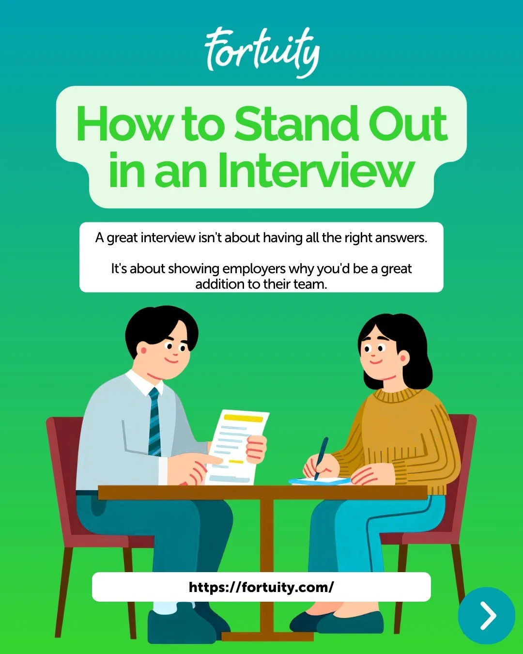 🎤 How to Stand Out in an Interview

Interviews can feel intimidating, but preparation can make a big difference.

A few habits that can help you stand out:
✅ Research the company
✅ Communicate clearly
✅ Share specific examples
✅ Show enthusiasm
✅ As