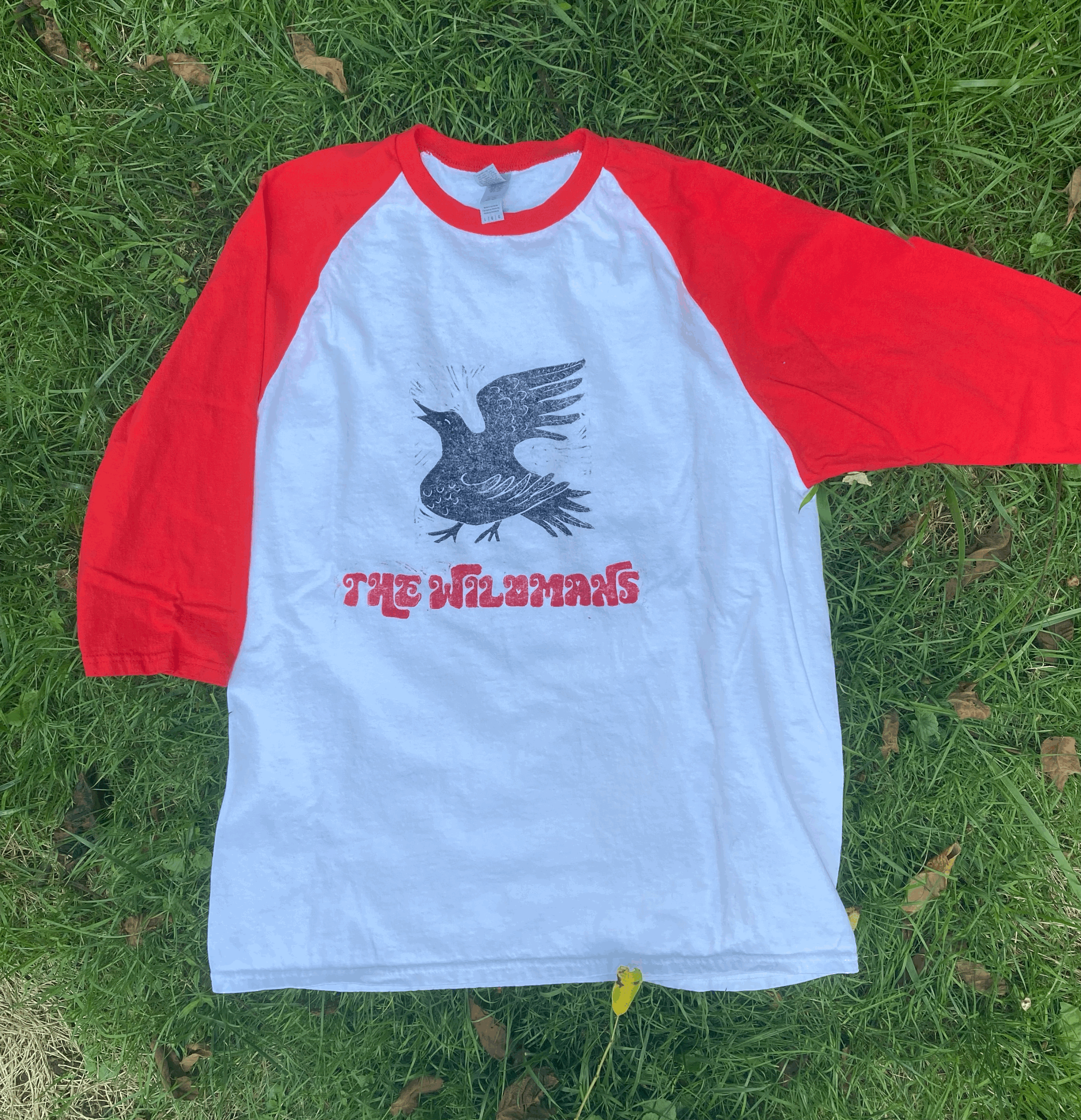 The Wildmans Red Baseball Tee 'Bird'
