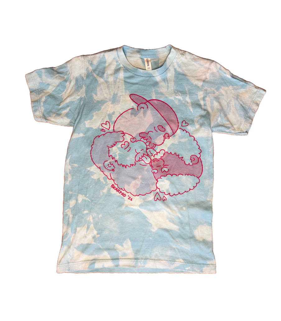 TRIPLE KISS (tie die sky blue)